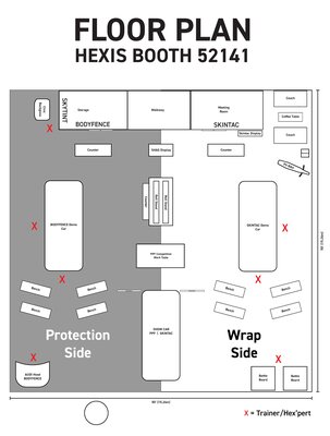 HEXIS Booth floor plan